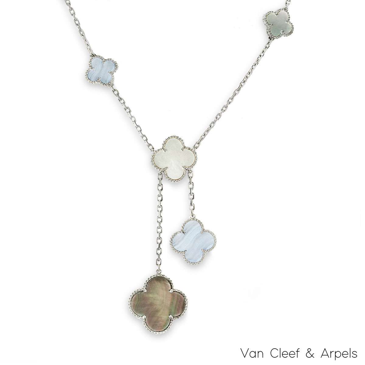 Van Cleef & Arpels White Gold Magic Alhambra Necklace VCARN18900